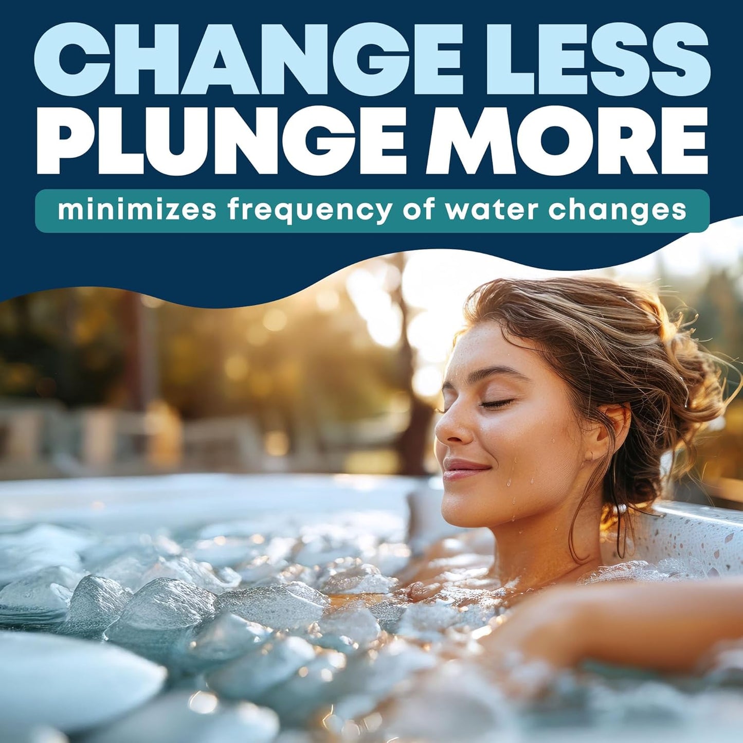 Durabasics 3in1 Cold Plunge Water Treatment – Helps Maintain Clear, Fresh-Looking Water | Cold Plunge Cleaner & Water Stabilizer | 64-Week Supply | Easy to Use | Ice Bath Water Treatment – 64 oz