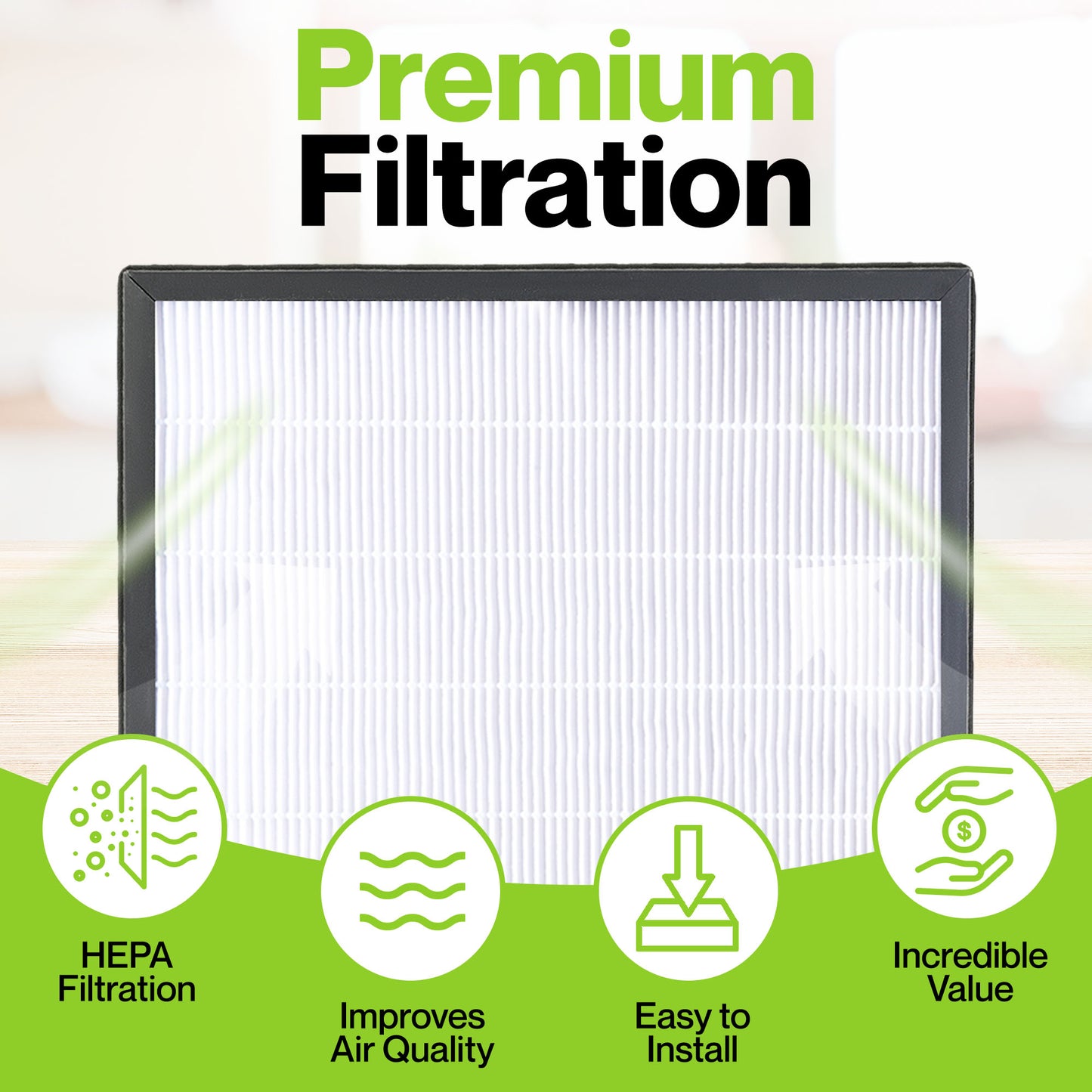 Durabasics Premium HEPA Filter Compatible with Alen BreatheSmart Fit50 Air Purifiers, Replacement for Alen Air Purifier Filter Fit50, Allen BreatheSmart Air Purifier Fit50 & Alen BreatheSmart Filter