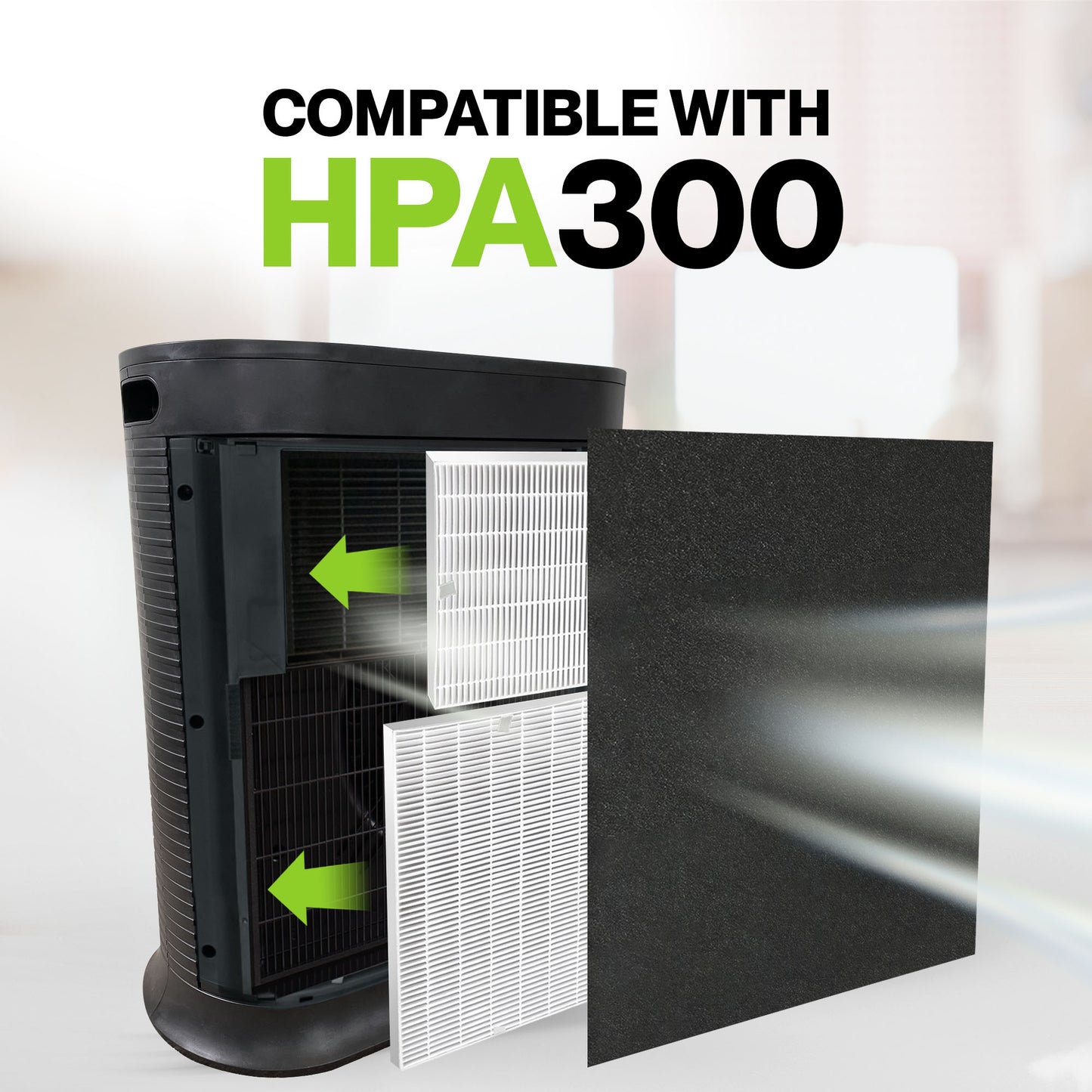 Honeywell HPA300 Compatible Set | 3 HEPA Filters & 4 Pre-Cut Carbon Pre-Filters