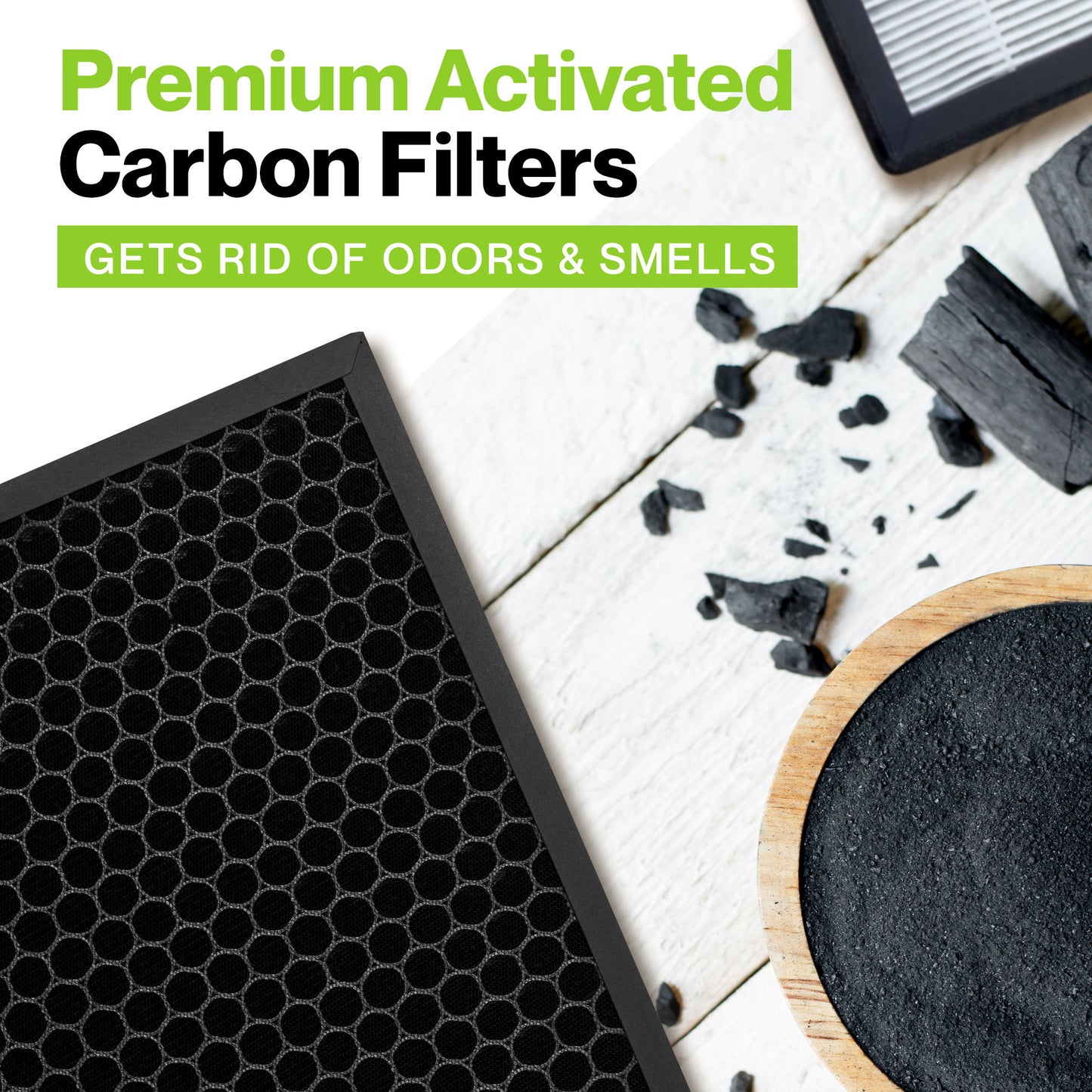 Levoit LV-PUR131 Compatible HEPA Filter Set | 2 HEPA Filters & 2 Activated Carbon Pre Filters