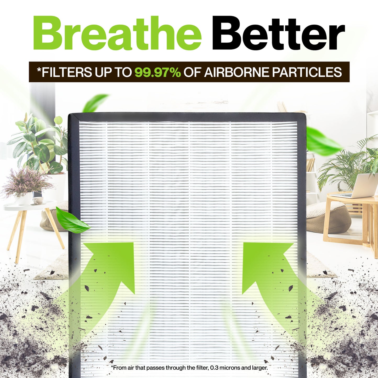 Levoit LV-PUR131 Compatible HEPA Filter Set | 2 HEPA Filters & 2 Activated Carbon Pre Filters