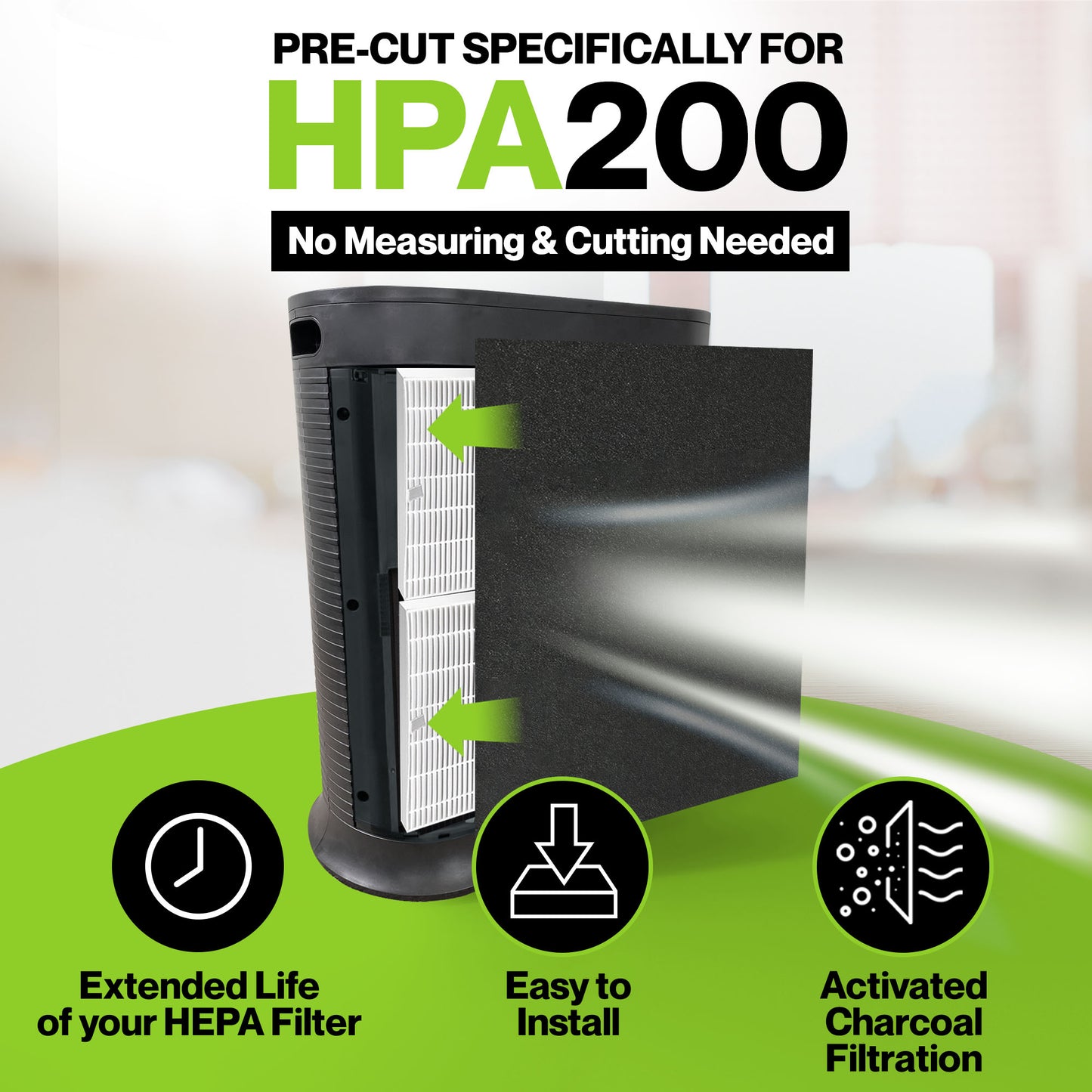 Honeywell HPA200 Compatible Pre-Cut Pre-Filters 8 Pack