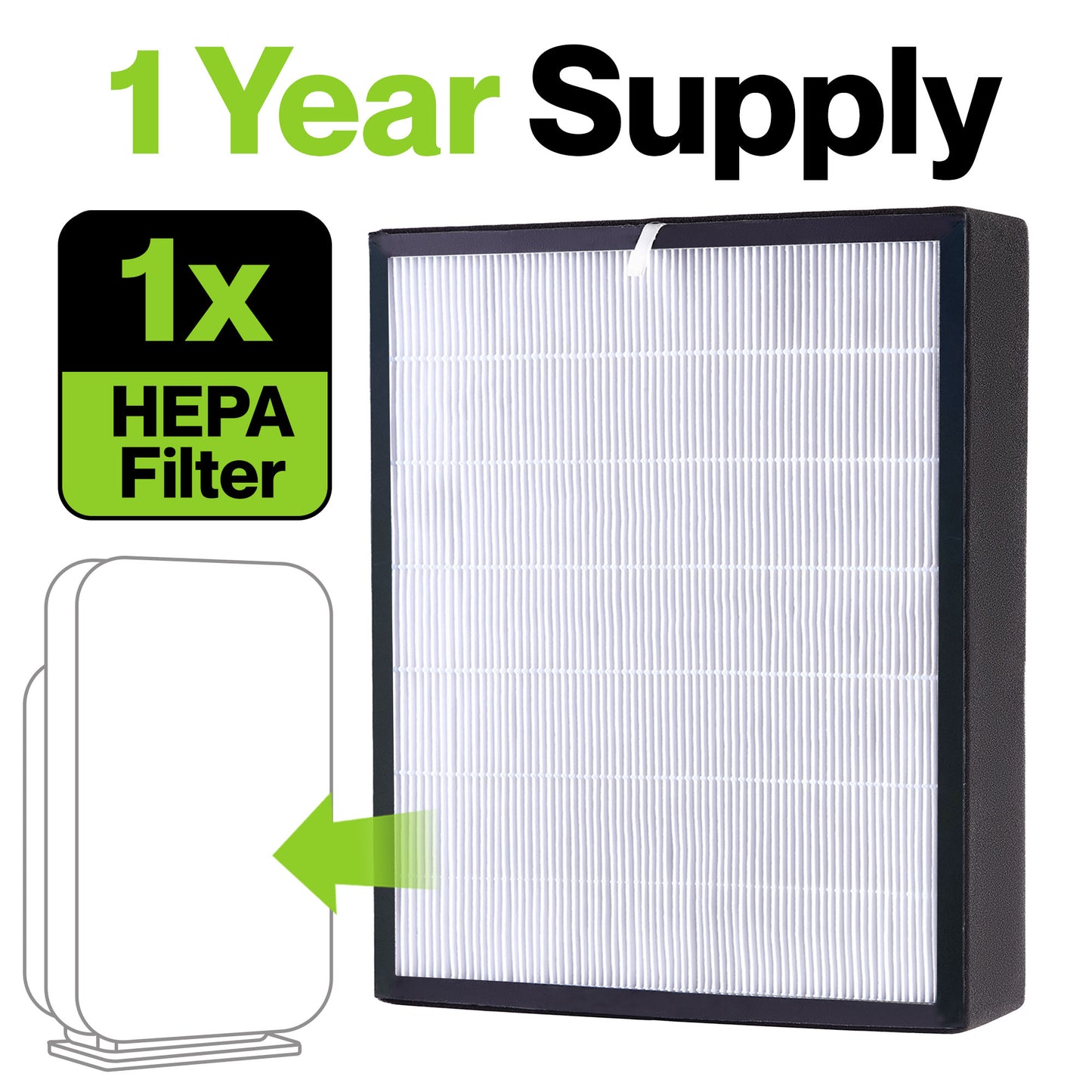 Durabasics HEPA Filter for Alen Air Purifier Filter Classic, BF35 & Breathe Smart Filter - Durabasics BF35 VOC Filter Fits Alen BreatheSmart Classic Air Purifier - Replacement for Allen Air Filters