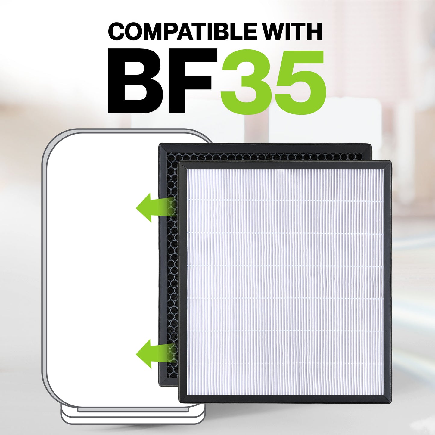 Durabasics HEPA Filter for Alen Air Purifier Filter Classic, BF35 & Breathe Smart Filter - Durabasics BF35 VOC Filter Fits Alen BreatheSmart Classic Air Purifier - Replacement for Allen Air Filters