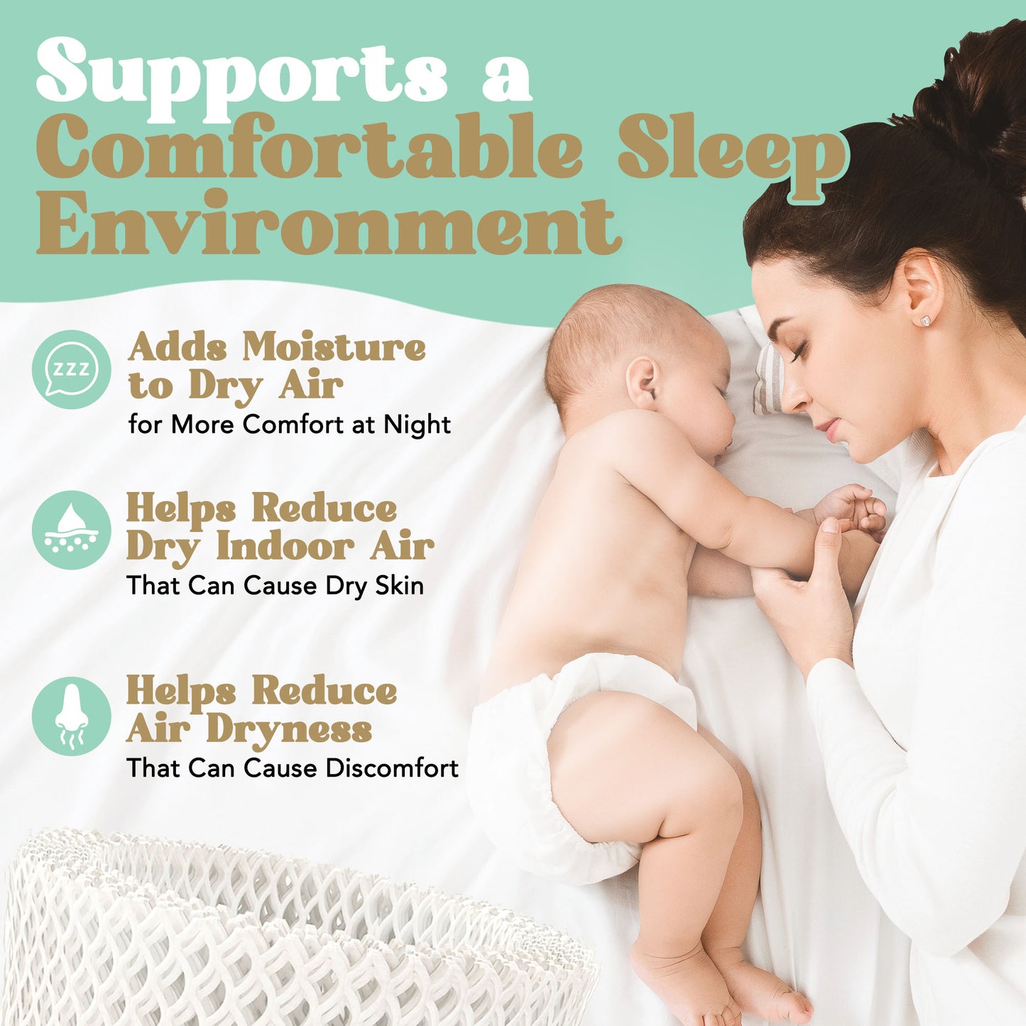 Durabasics Humidifier Filter – 4 Pack, Compatible with Canopy Bedside Humidifiers Filter Replacements,  Wood Pulp Paper Filters, Designed to Capture Water Minerals, Replace About Every 6 Weeks