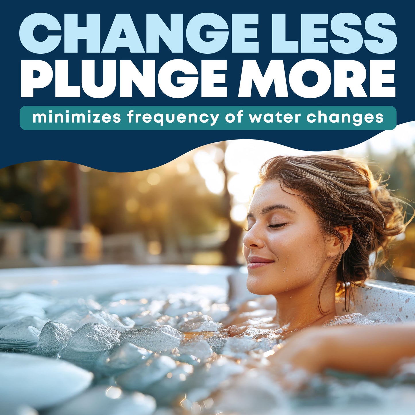 Durabasics 3in1 Cold Plunge Water Treatment – Helps Maintain Clear, Fresh-Looking Water | Cold Plunge Cleaner & Water Stabilizer | 32-Week Supply | Easy to Use | Ice Bath Water Treatment – 32 oz