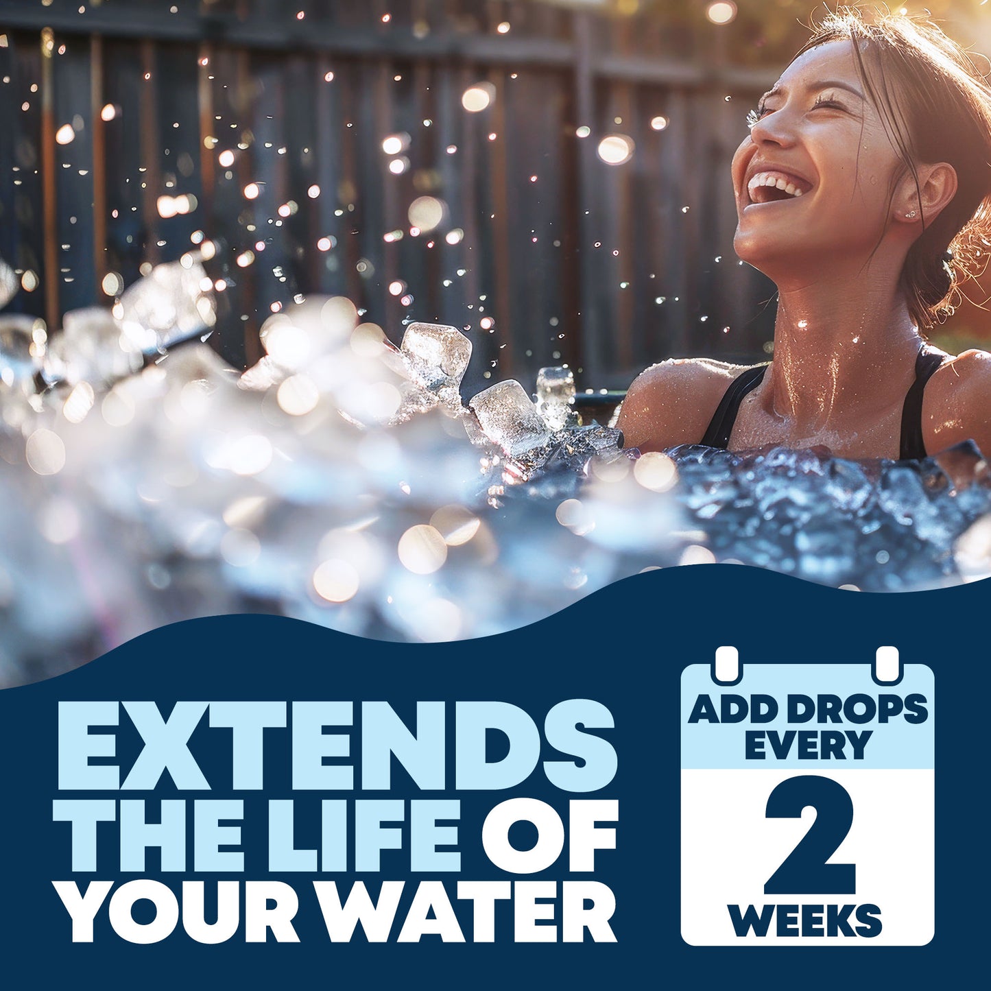Durabasics 3in1 Cold Plunge Water Treatment – Helps Maintain Clear, Fresh-Looking Water | Cold Plunge Cleaner & Water Stabilizer | 32-Week Supply | Easy to Use | Ice Bath Water Treatment – 32 oz