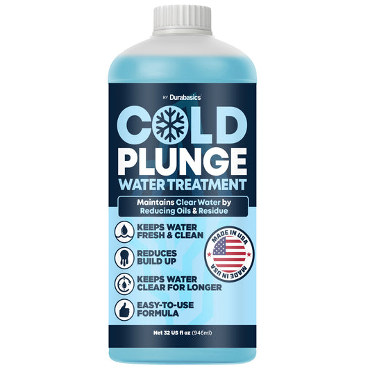 Durabasics 3in1 Cold Plunge Water Treatment – Helps Maintain Clear, Fresh-Looking Water | Cold Plunge Cleaner & Water Stabilizer | 32-Week Supply | Easy to Use | Ice Bath Water Treatment – 32 oz