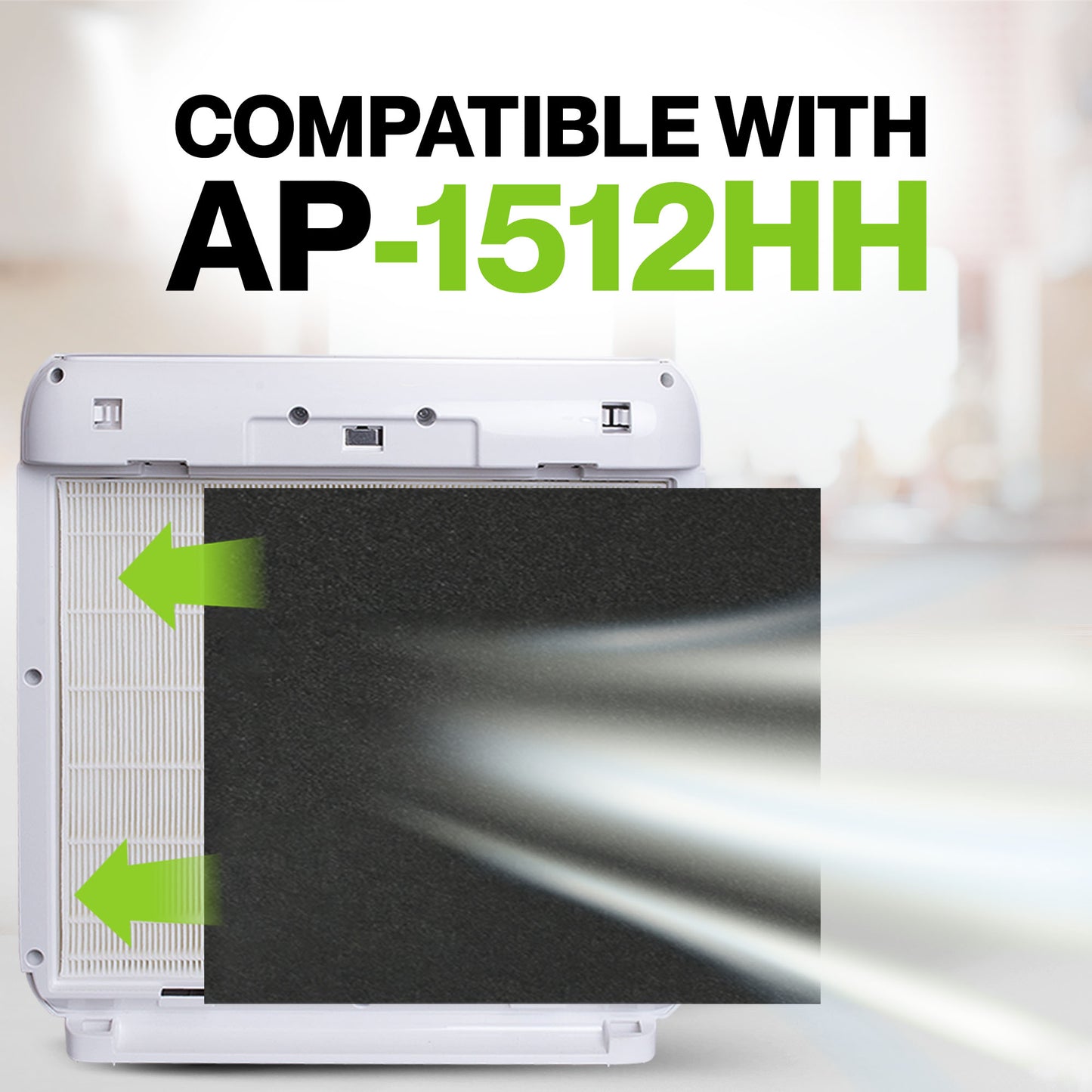 Coway AP1512HH Compatible HEPA Filter Set (2 Filters & 8 Pre-Cut Pre-Filters)