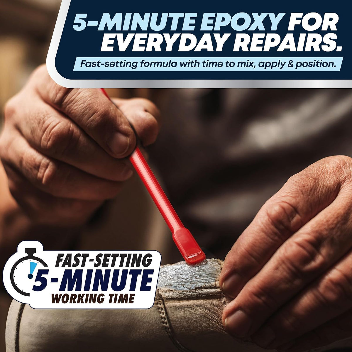 5 Minute Epoxy Glue, 2 Part Epoxy Complete Repair Kit 8 fl oz