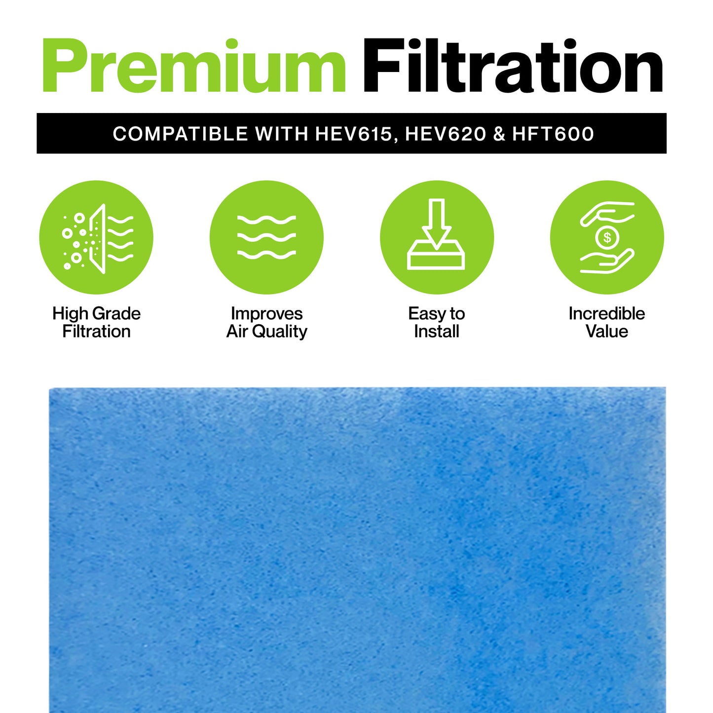 Durabasics Filter Replacements for Honeywell Filter T - 6 Pack - For HEV615 & HEV620 - Compatible with HFT600 Honeywell Humidifier Filter, HFT600, Filter HFT600 & Honeywell Humidifier Filter T