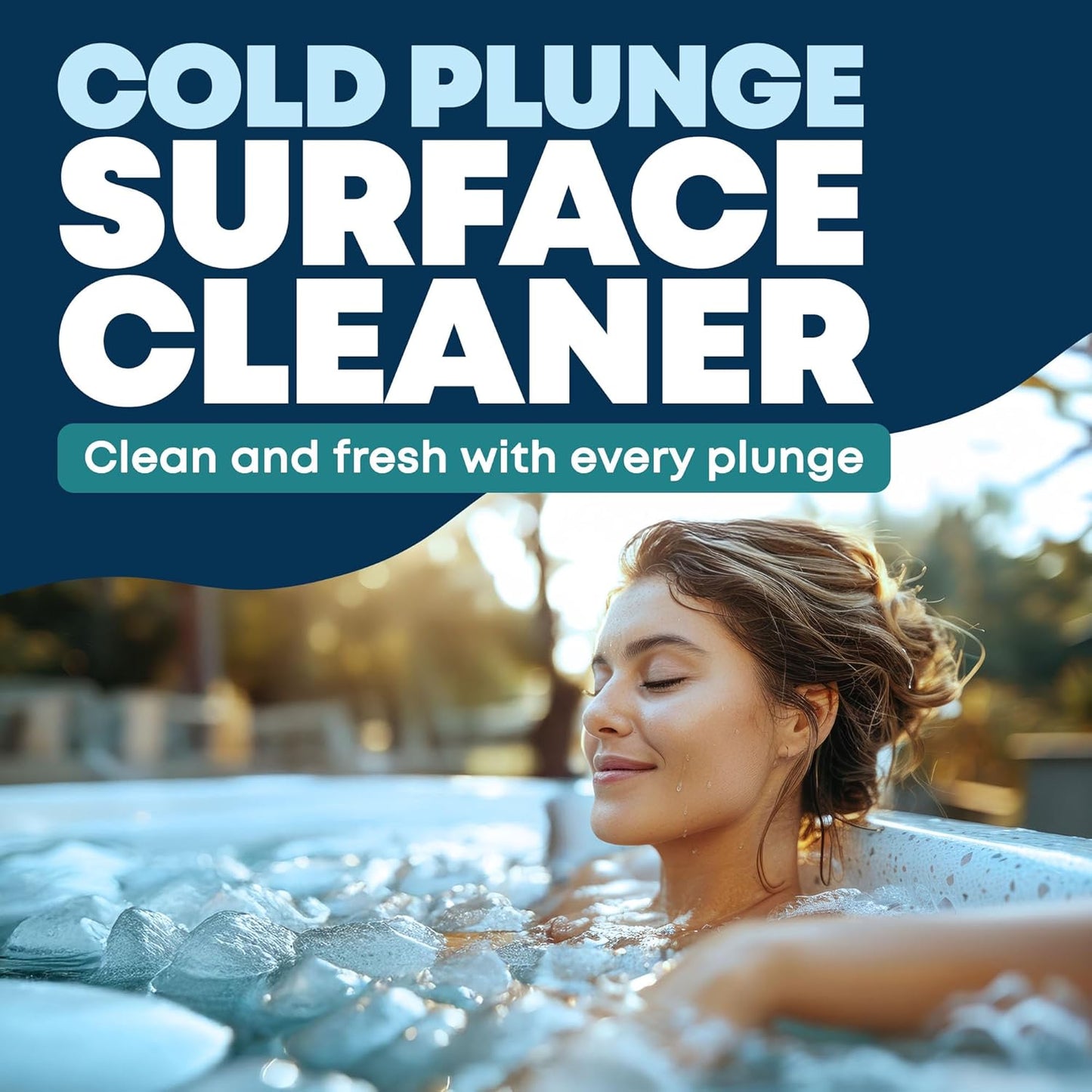 Durabasics Hot Tub Surface Cleaner & Cold Plunge Cleaner Kit, 16 oz – Helps Remove Scum Line, Body Oils & Residue – Spa Cleaner for Acrylic, Vinyl & Inflatable Tubs – Includes Microfiber Cloth