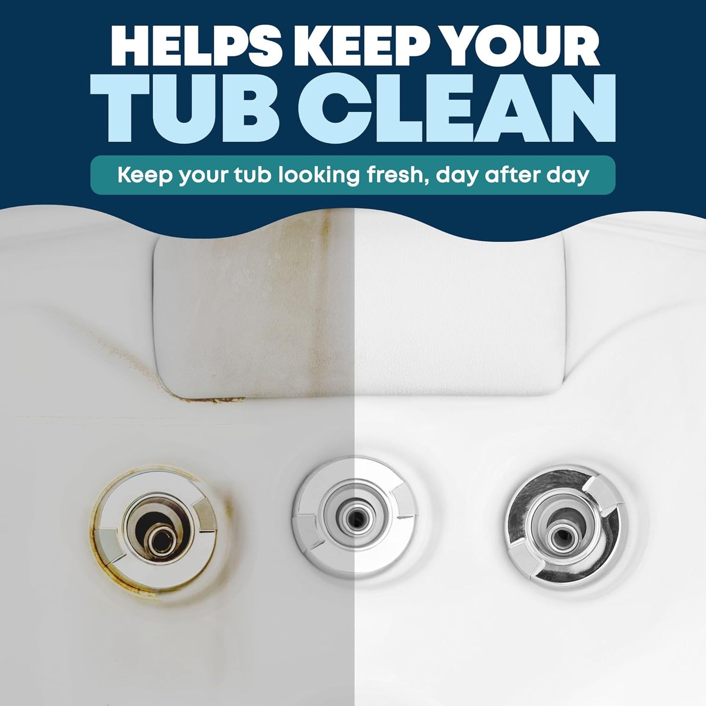 Durabasics Hot Tub Surface Cleaner & Cold Plunge Cleaner Kit, 16 oz – Helps Remove Scum Line, Body Oils & Residue – Spa Cleaner for Acrylic, Vinyl & Inflatable Tubs – Includes Microfiber Cloth