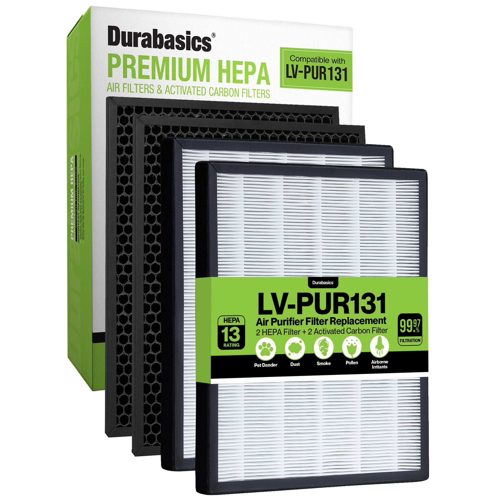 Levoit air purifier filter replacement schedule infographic