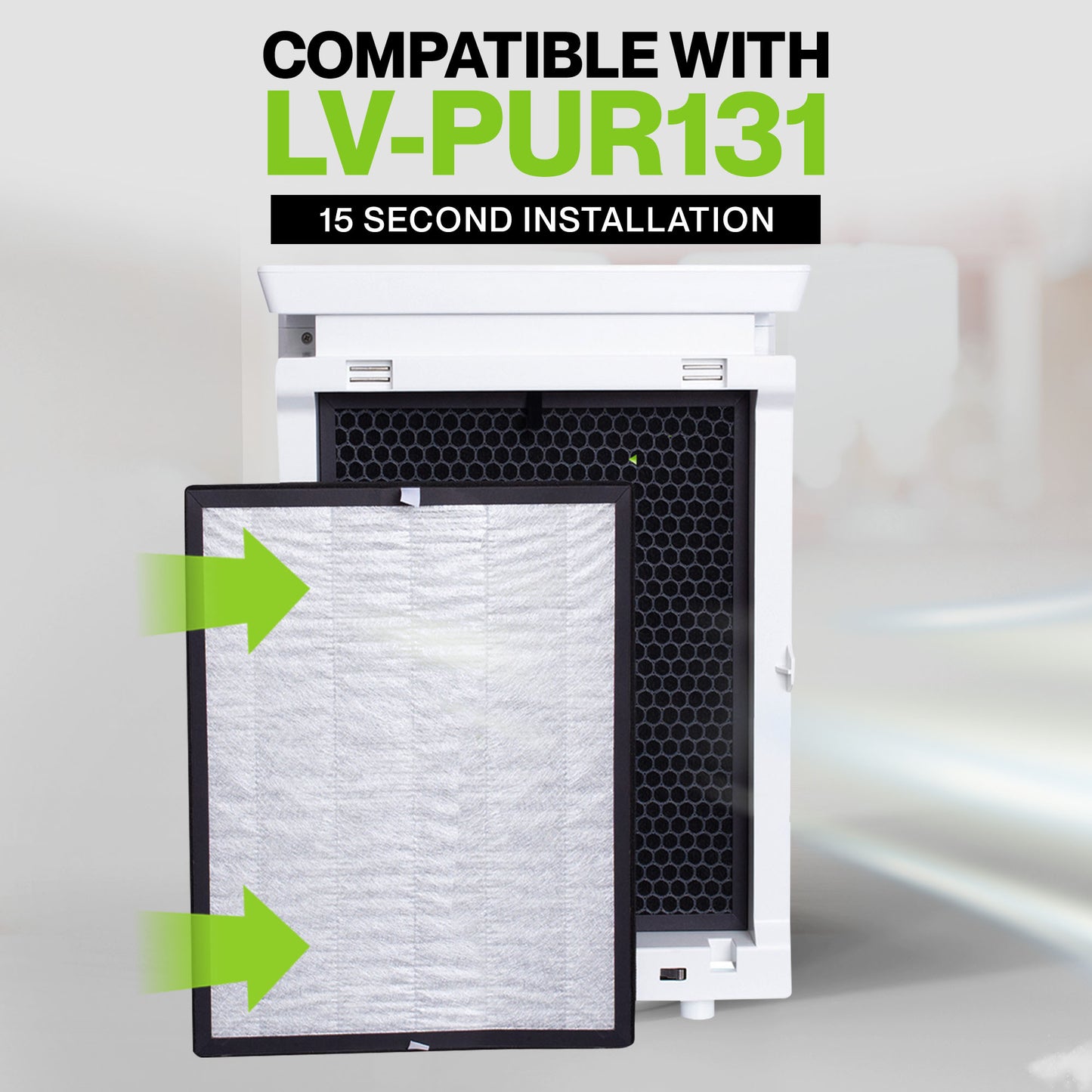 Levoit LV-PUR131 Compatible HEPA Filter Set | 2 HEPA Filters & 2 Activated Carbon Pre Filters