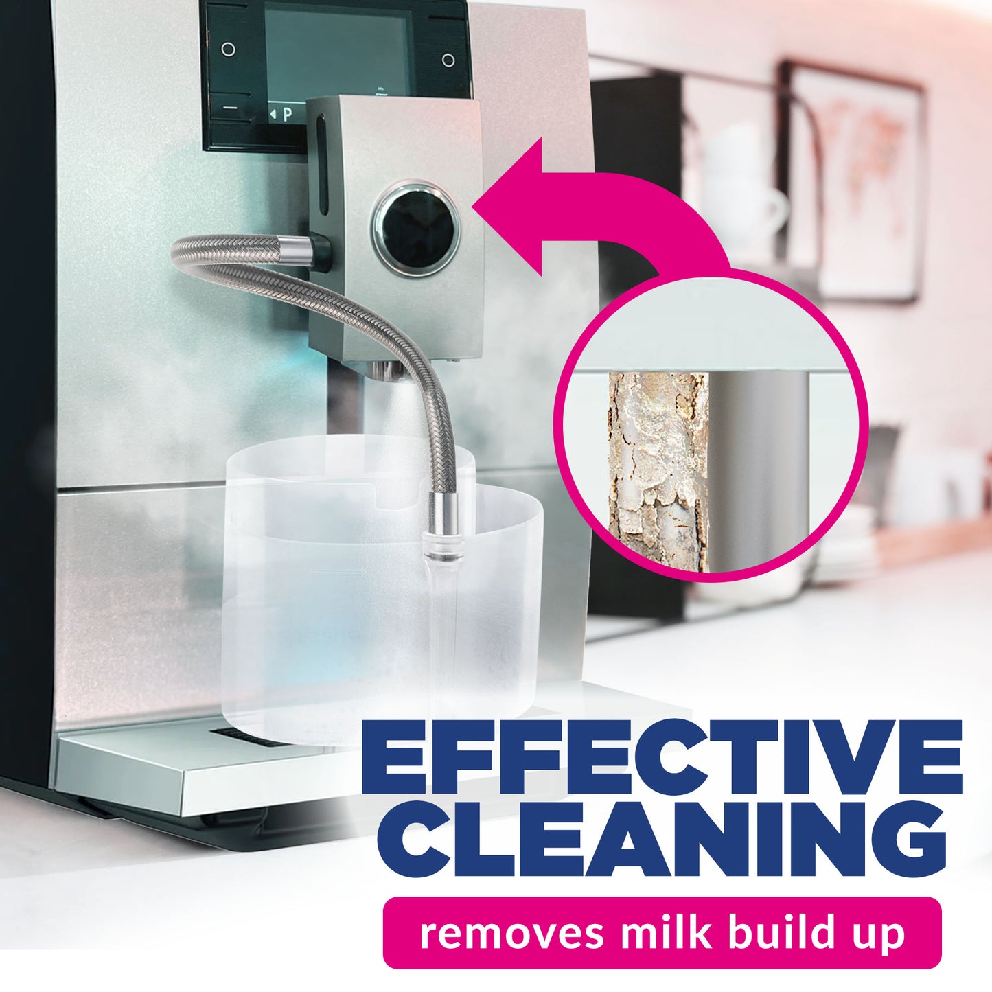 [45 Count, 180g Bottle] Milk System Cleaning Tablets for Automatic Coffee Machines - Compatible with Jura Automatic Coffee Machines - Includes Cleaning, Descaling Tablets, and Milk System Cleaner