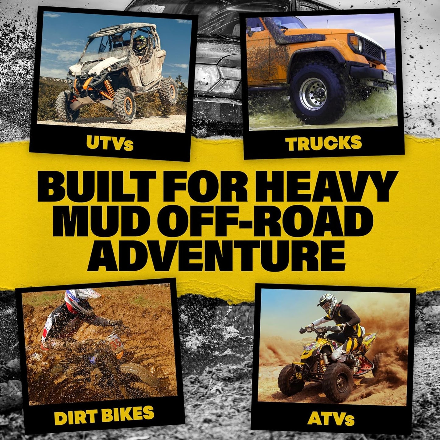 Durabasics Heavy Mud Wash – Highly Concentrated 1:32 Ratio, Thick Foam Car Wash Soap & ATV Cleaner for Trucks, UTV Cleaner, Dirt Bikes & RVs – Works with Foam Cannons & Bucket Washes – 64 fl oz