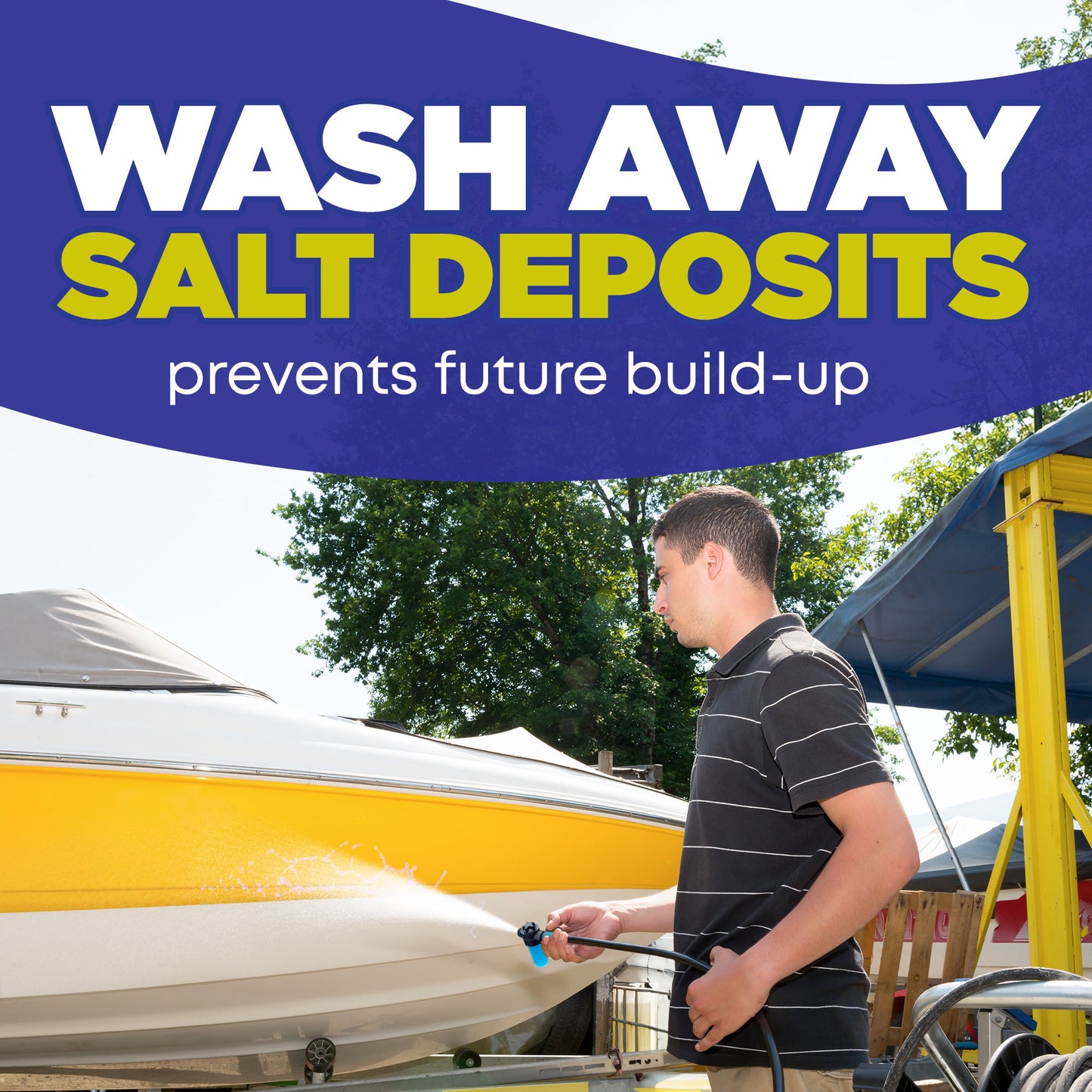 Durabasics Salt Remover Concentrate Kit - Salt Gone - Ultimate Boat Salt Remover & Marine Engine Flush - 32 OZ with Hose Applicator - Perfect for Outboard Motor Flush & Washing Salt Deposits Away