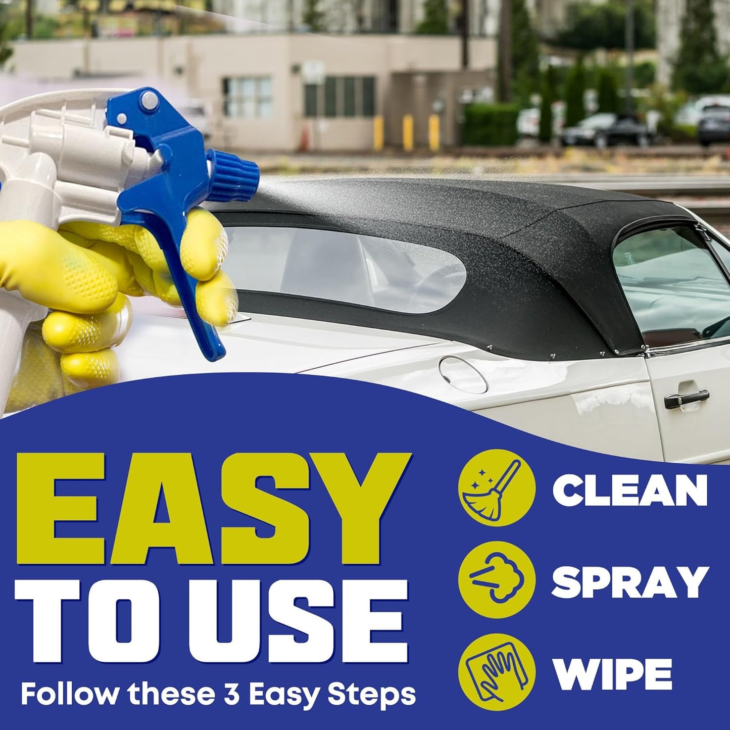 UV Protection Spray for Outdoor Surfaces – Helps Reduce Fading, Cracking, and Stains – Non-Greasy, Matte Finish – Includes Sprayer & Towel – Use on Vinyl, Plastic, Rubber, Artificial Plants