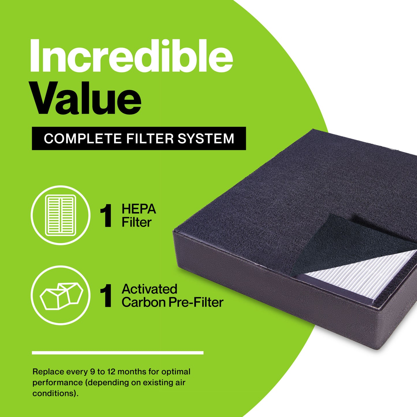 Durabasics Premium HEPA Filter Compatible with Alen BreatheSmart Fit50 Air Purifiers, Replacement for Alen Air Purifier Filter Fit50, Allen BreatheSmart Air Purifier Fit50 & Alen BreatheSmart Filter