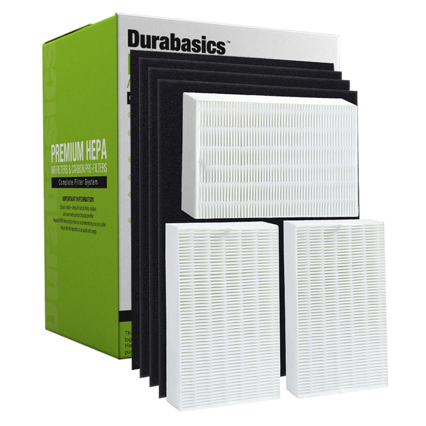 Honeywell HPA300 Compatible Set | 3 HEPA Filters & 4 Pre-Cut Carbon Pre-Filters