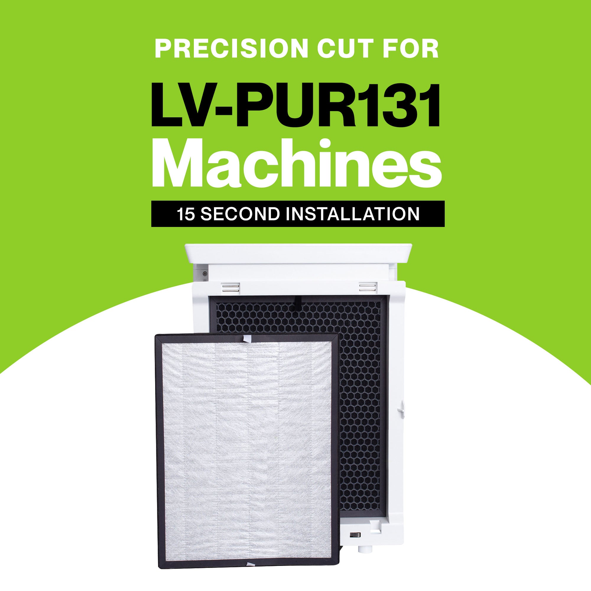 LifeSupplyUSA 5 Replacement True HEPA & Carbon Filter Sets for Levoit Air Purifier LV-PUR131 / LV-PUR131-RF