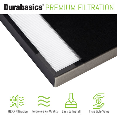 Durabasics HEPA Filter for GermGuardian AC5900WCA & FLT5900 - Compatible with Air Purifier Filters Germ Guardian Model J / FLT5900 for AC5900WCA Machines & Guardian Air Filter Replacement Filter J…