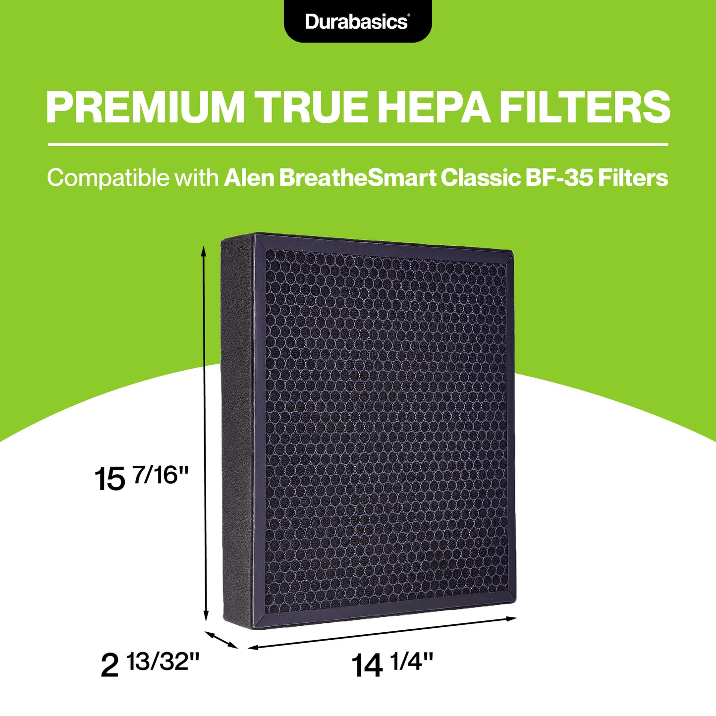 Durabasics HEPA Filter for Alen Air Purifier Filter Classic, BF35 & Breathe Smart Filter - Durabasics BF35 VOC Filter Fits Alen BreatheSmart Classic Air Purifier - Replacement for Allen Air Filters