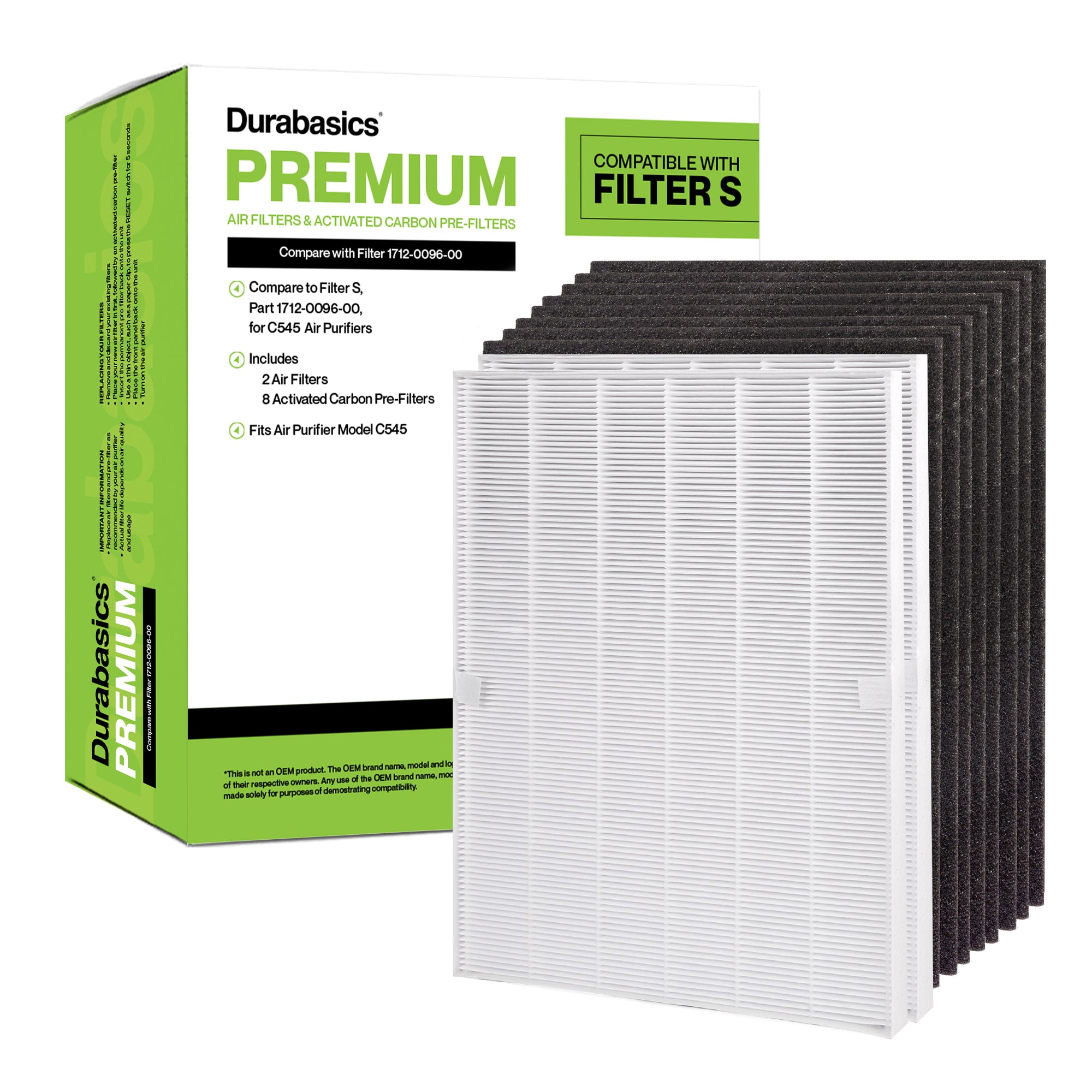 Winix c545 sale filter size