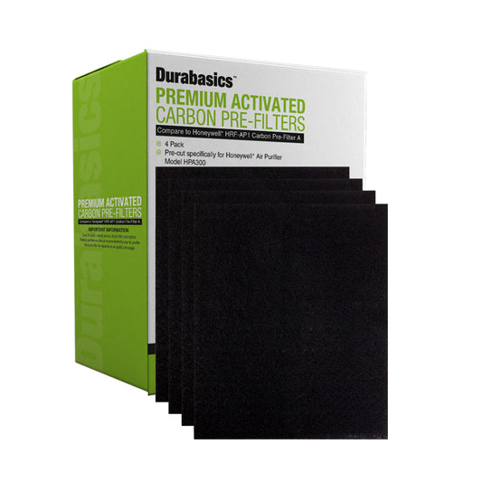 Durabasics Activated Carbon Prefilters for Honeywell Prefilter A & HRF-AP1HPA300 - 4 Pack - Replacements for Honeywell HRF APP1, Honeywell Replacement Pre Filter & Honeywell A Pre Filter