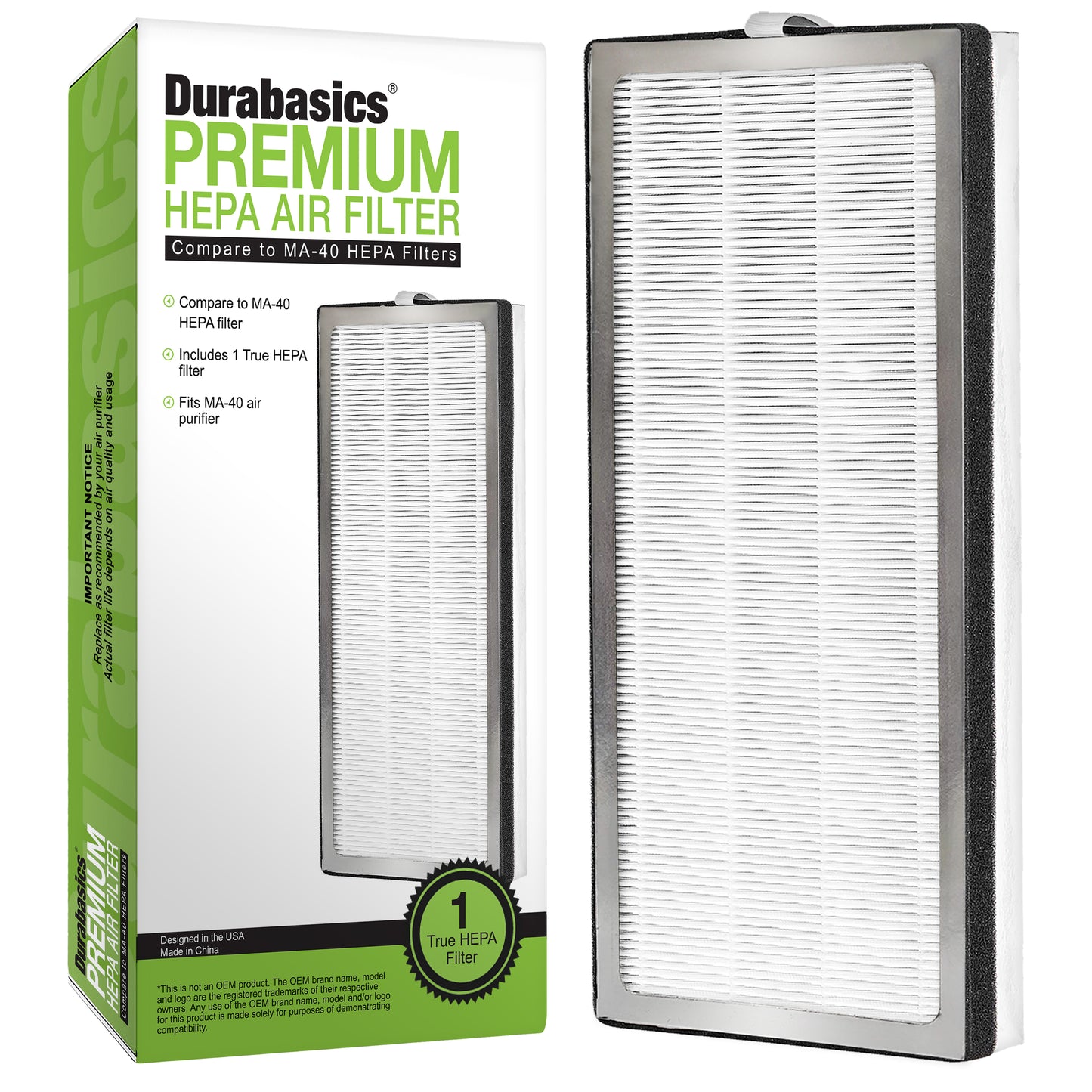 Durabasics Premium HEPA Filter Compatible with Medify MA-40, Medify MA-40 Replacement Filter, Medify MA 40, Medify Air Purifier Filters & MA-40 Replacement Filter - Part ME-40 & ME 40…