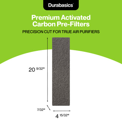 Durabasics Activated Carbon Pre-Filters Compatible with Honeywell B+ - 8 Pack - Extra Zeolite for Maximum Odor Elimination - Replacement for Honeywell Air Purifier Filters B & Honeywell Pre Filter B